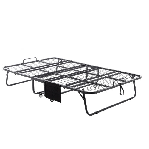 Folding Bed With Mattress, SPortable Foldable Bed With Storage Cover, SRollaway Bed For Adults With Memory Foam Mattress And Metal Frame, SCot Size Guest Bed On Wheels